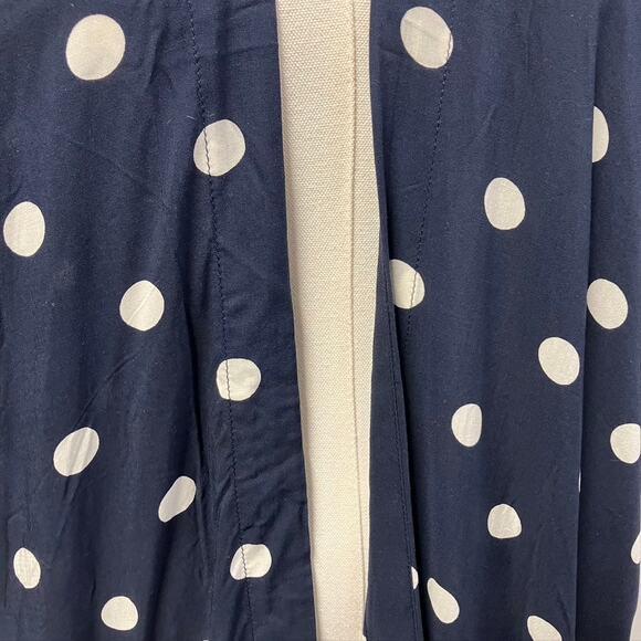 Loft Polka Dot Kimono Womens XS/S New Navy‎ Blue Summer Spring Beach Flowy - Picture 4 of 12